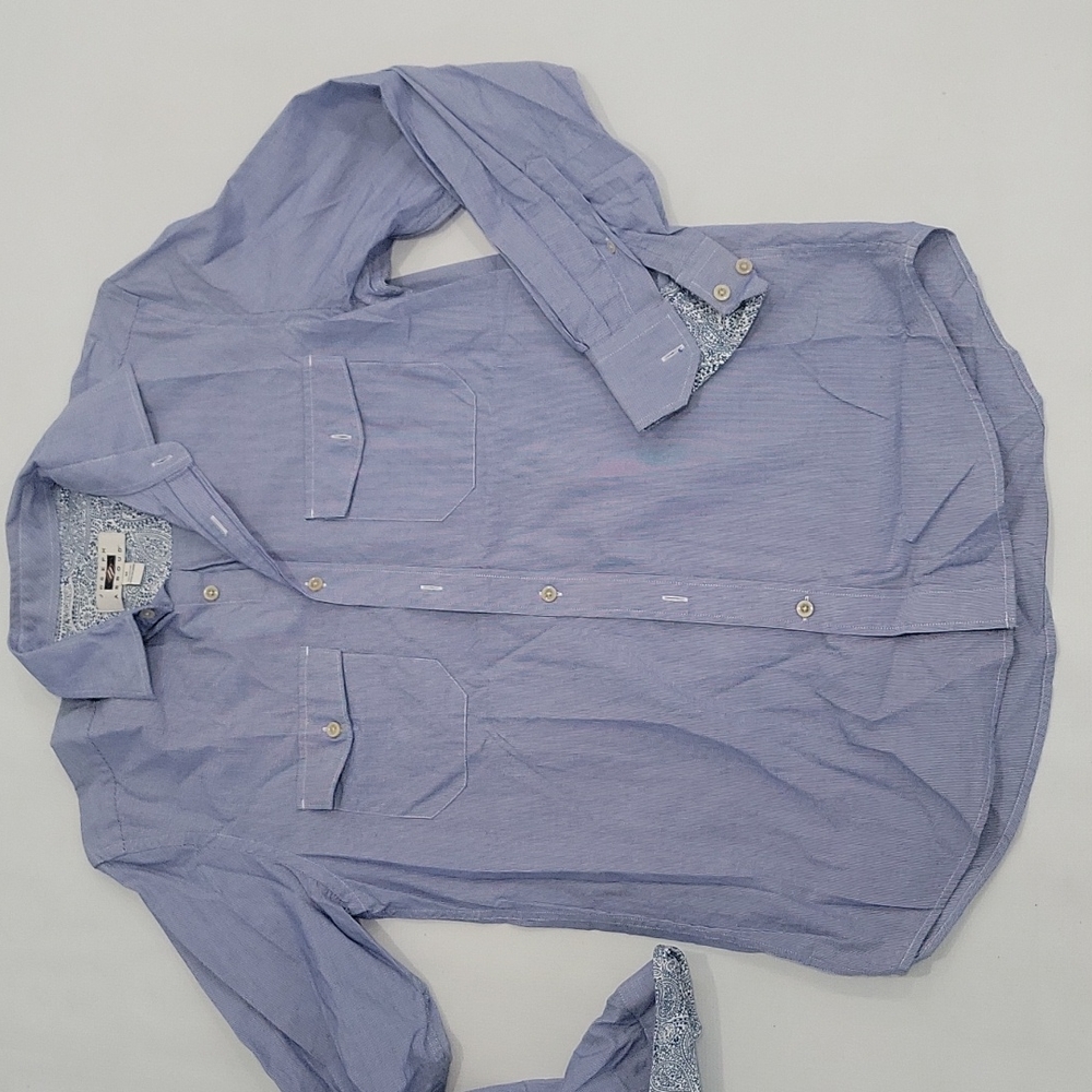 Joseph Abbound button-down blue Shirt size medium B6